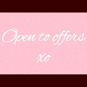 I am open to all reasonable offers!